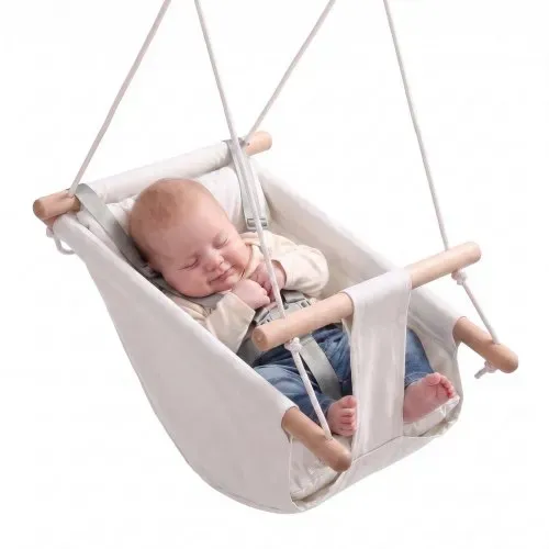 VEVOR 3-in-1 Babyschaukel Kinderschaukel 30kg Hängeschaukel aus Canvas Weiß, für Indoor & Outdoor, 5-Punkt-Sicherheitsgurt, Hängesitz mit Integriertem Kissen für Kinder bis 3 Jahre, CE/CPC-Zertifiziert – Bild 8