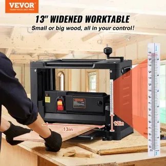 VEVOR Dickenhobel 1,8kW Hobelmaschine 2xHobelmesser Dickenhobelmaschine Max. Schnitttiefe 0,3cm Max. Schnittstärke 15cm Hobel Ideal zur Holzbearbeitung für Tischler Heimwerker und Dekorateure VEVOR Dickenhobel 1,8kW Hobelmaschine 2xHobelmesser Dickenhobelmaschine Max. Schnitttiefe 0,3cm Max. Schnittstärke 15cm Hobel Ideal zur Holzbearbeitung für Tischler Heimwerker und Dekorateure