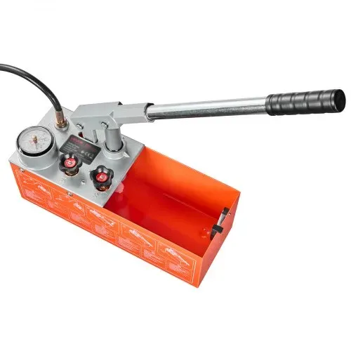 VEVOR Hydraulische Abdrückpumpe Druckprüfpumpe 7,57 L 0-60 bar Doppelventil, Handdruckpumpe mit Manometer und Tank, für Rohrleitungen, Wasserleitungen, Heizungen, Druck- und Leckprüfung – Bild 9