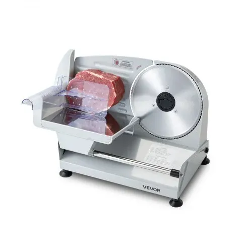 VEVOR Fleischschneidemaschine 200 W, Elektrische Aufschnittmaschine mit 190-mm-SUS420-Klinge, 0–1 mm Schnittdicke, Allesschneider für Gefrorenes Fleisch, Schinken, Baguette und Steak VEVOR Fleischschneidemaschine 200 W, Elektrische Aufschnittmaschine mit 190-mm-SUS420-Klinge, 0–1 mm Schnittdicke, Allesschneider für Gefrorenes Fleisch, Schinken, Baguette und Steak