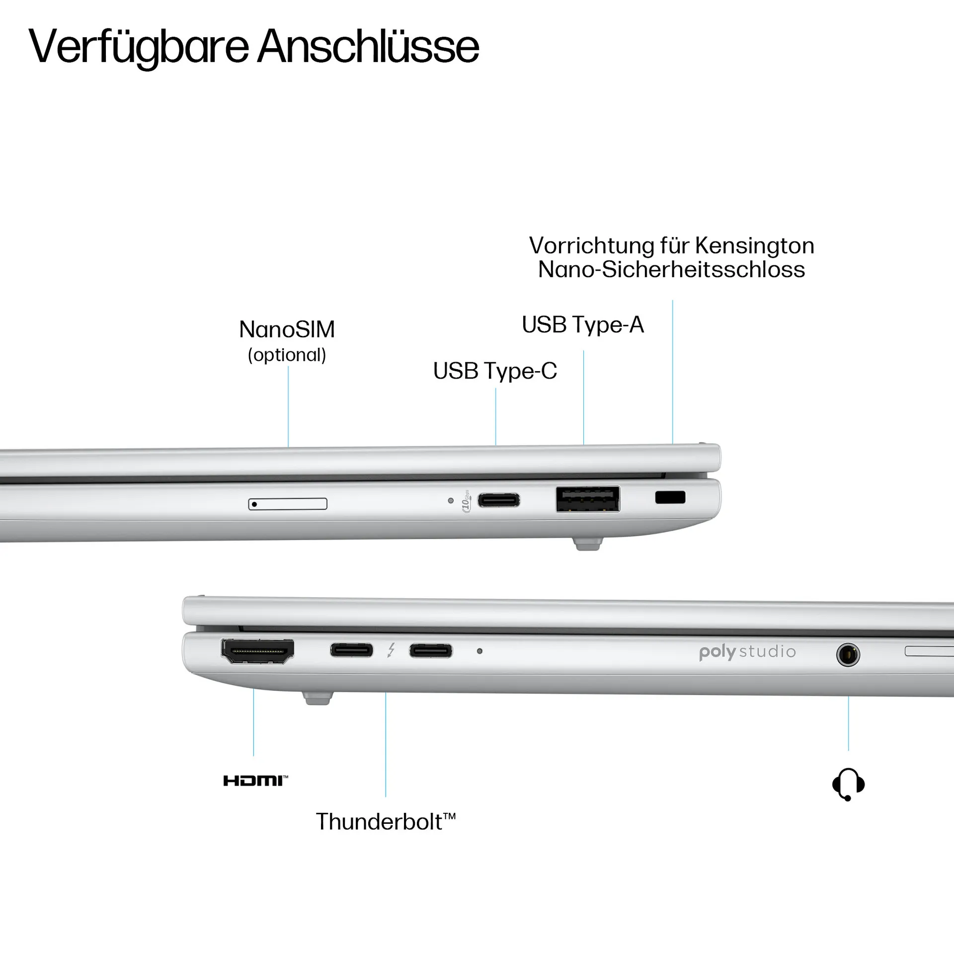 HP EliteBook 8 G1i AI Intel Core Ultra 7 255U Laptop 35,6 cm (14") WUXGA 16 GB DDR5-SDRAM 512 GB SSD Wi-Fi 7 (802.11be) Windows 11 Pro AI PC Silber – Bild 2