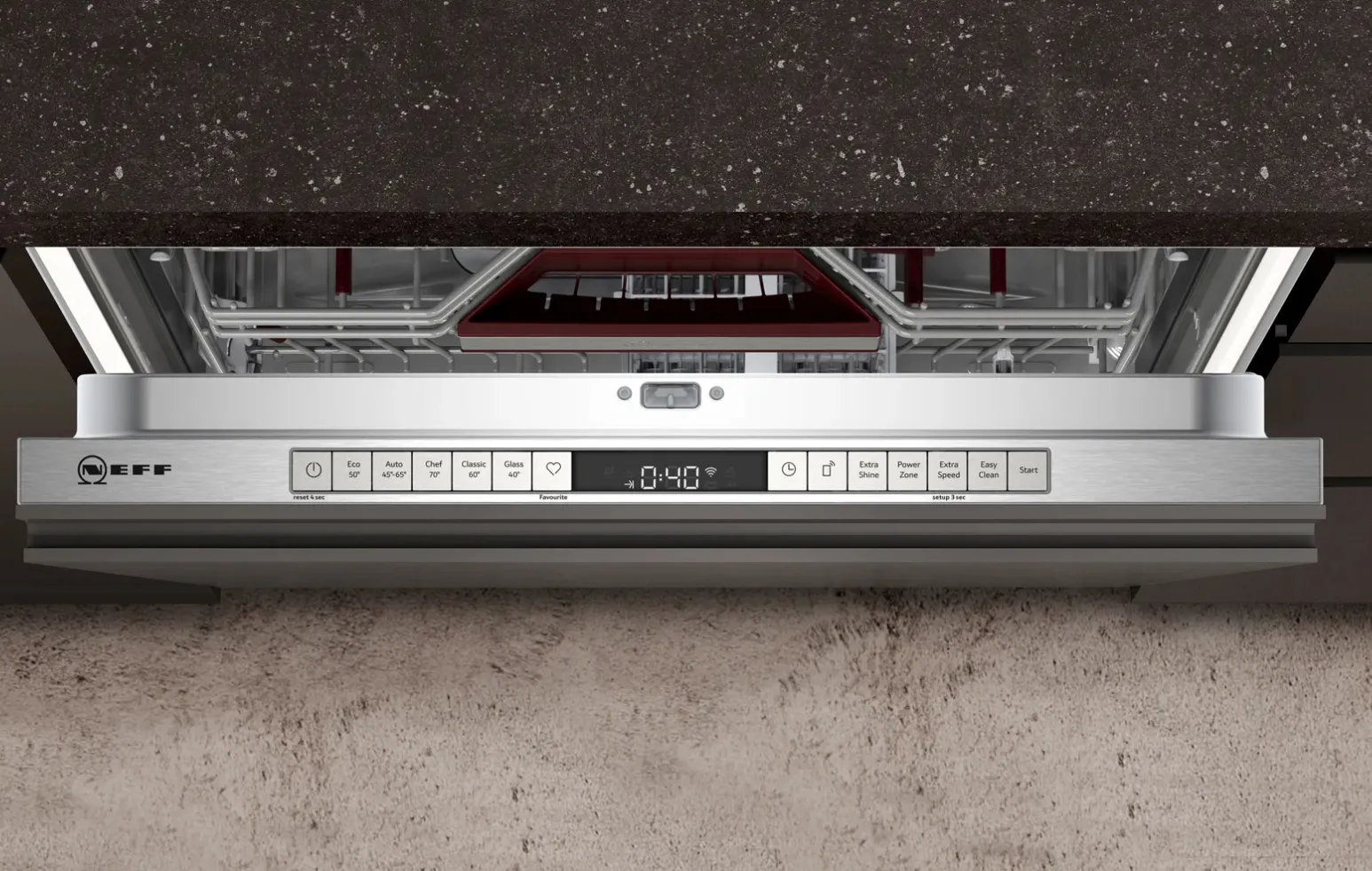 Neff S155YAX01E Spülmaschine Voll integriert 13 Maßgedecke B – Bild 3