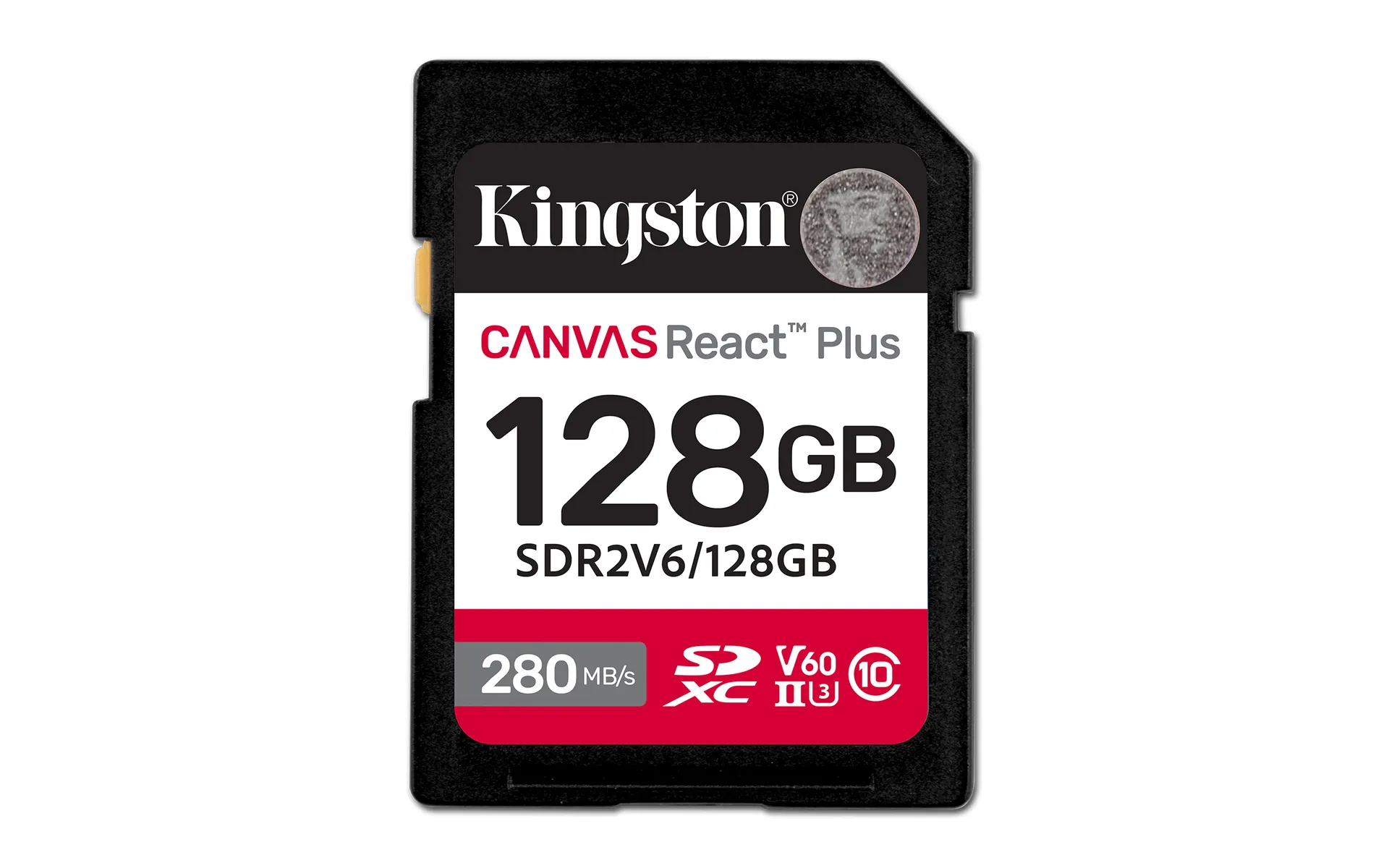 Kingston Technology 128GB Canvas React Plus SDXC UHS-II 280R/100W U3 V60 for Full HD/4K Kingston Technology 128GB Canvas React Plus SDXC UHS-II 280R/100W U3 V60 for Full HD/4K