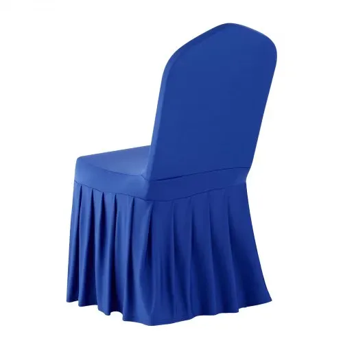 VEVOR 30 x Stuhlhussen Stuhlbezug mit flacher Vorderseite, waschbarer & abnehmbarer Stuhlüberzug aus Polyester-Spandex für Hochzeitsfeiern Restaurant, passend für Stühle (51 x 45 x 95 cm) Schwarz – Bild 10