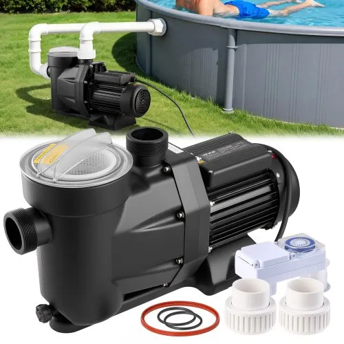 VEVOR Poolpumpe, 1300 W, 28.800 L/H max. Fördermenge, Einstufige Schwimmbadpumpe, 2850 U/min, 17 m max. Förderhöhe, mit 24-Stunden-Timer & Filterkorb, für Aufstell- & Einbaupools, Spas VEVOR Poolpumpe, 1300 W, 28.800 L/H max. Fördermenge, Einstufige Schwimmbadpumpe, 2850 U/min, 17 m max. Förderhöhe, mit 24-Stunden-Timer & Filterkorb, für Aufstell- & Einbaupools, Spas