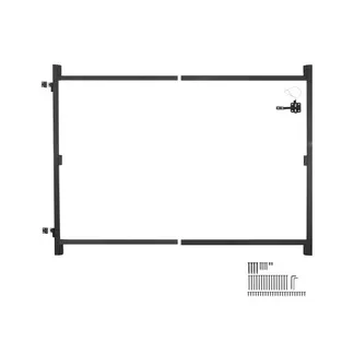 VEVOR Torbausatz passend für 915 bis 1524 mm breite Öffnungen, verstellbarer Torrahmensatz aus Eisen, durchhangsicherer Torrahmensatz mit Riegelschloss & Schrauben, für Holzzaun, schwarz VEVOR Torbausatz passend für 915 bis 1524 mm breite Öffnungen, verstellbarer Torrahmensatz aus Eisen, durchhangsicherer Torrahmensatz mit Riegelschloss & Schrauben, für Holzzaun, schwarz