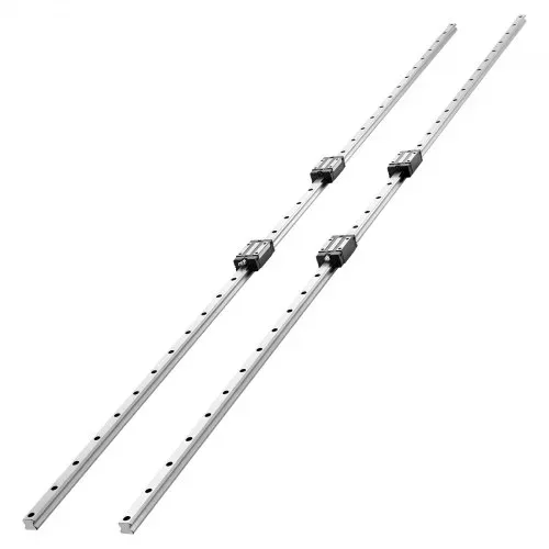 VEVOR Linearführungen, HGR20, 2er-Pack 2000 mm Linearführungen & 4 Stk. Gleitblöcke, rostfreier & hochpräziser Satz, für Heimwerker, CNC-Fräsen, Drehmaschinen, Fräsmaschinen, 3D-Drucker – Bild 8