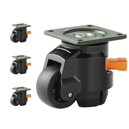 VEVOR 4er-Set Lenkrolle φ50,8mm Möbelrolle Höhenverstellbar Transportrolle 0,5 Tonnen Tragfähigkeit Schwerlastrolle aus Nylon Nivellierrolle Lastrolle Laufrolle für Holzregale Möbel Werkbänke VEVOR 4er-Set Lenkrolle φ50,8mm Möbelrolle Höhenverstellbar Transportrolle 0,5 Tonnen Tragfähigkeit Schwerlastrolle aus Nylon Nivellierrolle Lastrolle Laufrolle für Holzregale Möbel Werkbänke