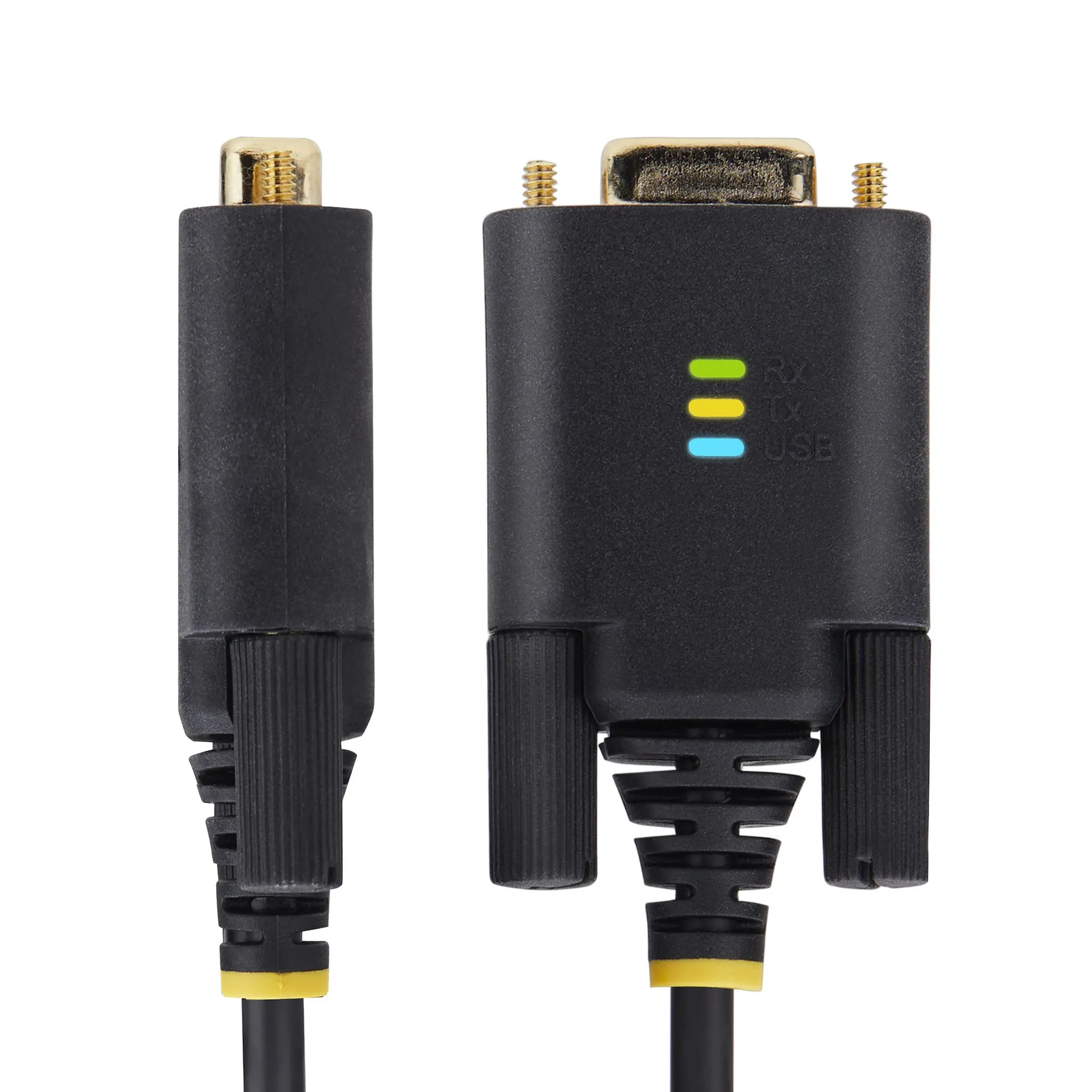 StarTech.com 1m USB Seriell Adapterkabel, USB-A auf DB9 RS232, FTDI, COM Retention, LED, wechselbare DB9 Schrauben und Muttern, ESD-Schutz, Windows, macOS und Linux – Bild 2