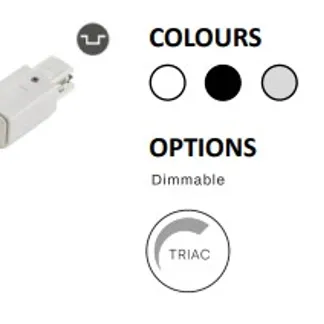 Powergear 3PH Verbinder , Flexibel, Schwarz Powergear 3PH Verbinder , Flexibel, Schwarz