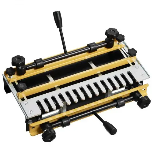 VEVOR Zinkenfräsmaschine, 31 cm Breit, Zinkenfräsgerät mit 4 Fräsern & 3 Schablonen, Zinkenfrässchablone, Präzise Ausrichtung, Werkzeug für Zapfenverbindungen in Möbel- & Schrankherstellung – Bild 10