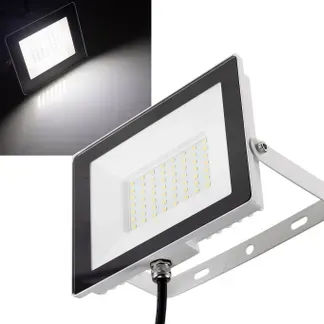 LED-Fluter “CTF-SLW 50” IP65, 50W, 4098lm, 4000K neutralweiß LED-Fluter “CTF-SLW 50” IP65, 50W, 4098lm, 4000K neutralweiß