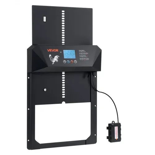 VEVOR Automatische Hühnerklappe, Hühnertür mit LCD-Display, Lichtsensor, Timer, manueller Einstellung, Einklemmschutz, Hühnerstalltür, Hühnerauslauf-Toröffner für Bauernhof, 405x305x68 mm – Bild 8