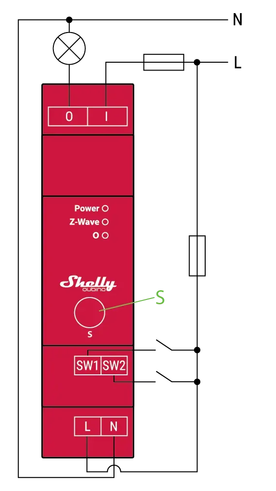 Shelly · Hutschiene · "Wave Pro 1PM" · Relais · max.16 A · 1 Phase · 1x 16A · Messfunktion · Z-Wave – Bild 5
