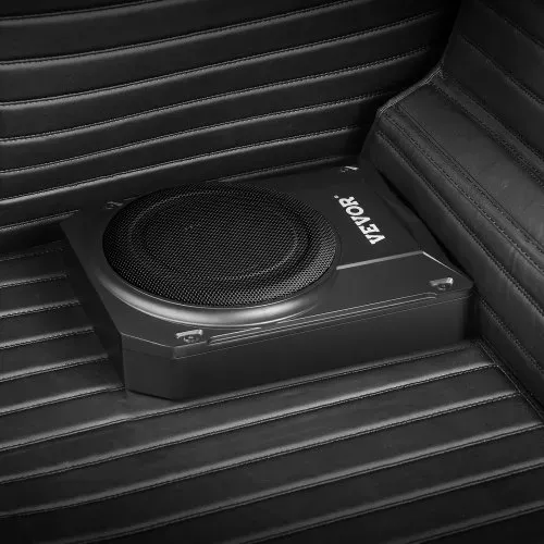 VEVOR Untersitz Auto Subwoofer 400 W 254 mm schlanker Auto Subwoofer mit Stromversorgung, Subsystem mit eingebautem Verstärker, Hoch-/Niedrigpegel-Eingang und Lautstärkeregler für SUVs Lkws – Bild 7