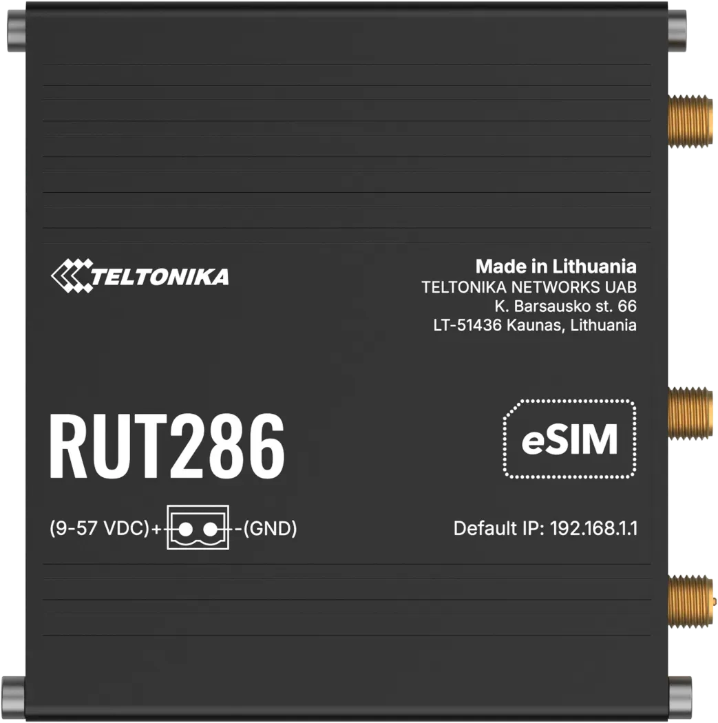 Teltonika · Router · RUT286 · Industrielles globales LTE CAT 4 Router Teltonika · Router · RUT286 · Industrielles globales LTE CAT 4 Router