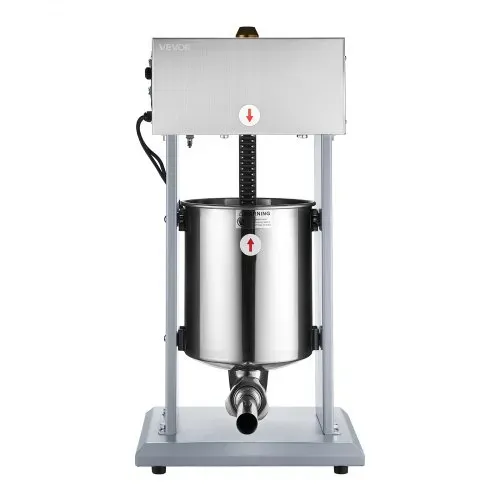 VEVOR Elektrischer Wurstfüller 10 L, Vertikale Wurstfüllmaschine mit Stufenloser Geschwindigkeitsregelung & Pedal & 4 Füllrohren, Fleischfüller aus Edelstahl für Gewerblichen & Privaten Gebrauch – Bild 9