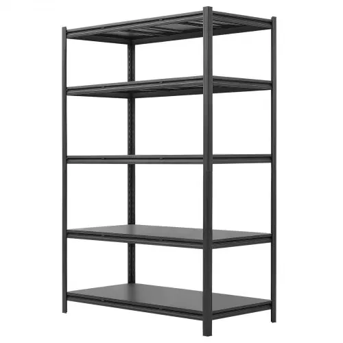 VEVOR Schwerlastregal Lagerregal mit 5 Ablagen 1230x623x1813mm 1360,8kg, Stahlgestell, Teilbares & Verstellbares Design für DIY, Werkbank Funktion, Flexibles Steckregal für Heim Garage Werkstatt – Bild 9