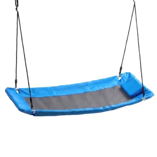 VEVOR Nestschaukel Tellerschaukel Familienschaukel 317 kg 149x77 cm Blau, für Outdoor & Indoor, Schaukelsitz aus 900D Oxford-Gewebe mit 2 Aufhängegurten, Verstellbaren Seilen & Abgerundeten Kanten – Bild 9