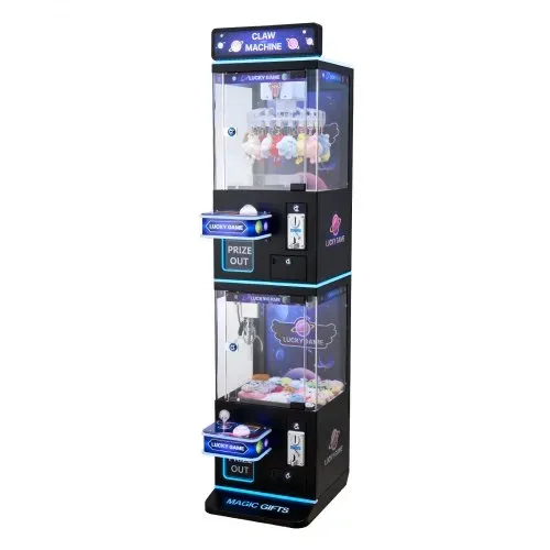 VEVOR Greifautomat, mittelgroß, Arcade-Spielautomat mit Greifer & Doppelschicht, Licht & Ton, Spielzeug-Süßigkeitengreifer, Preisspender, für kommerzielles Heimkino, Schwarz-Lila – Bild 10