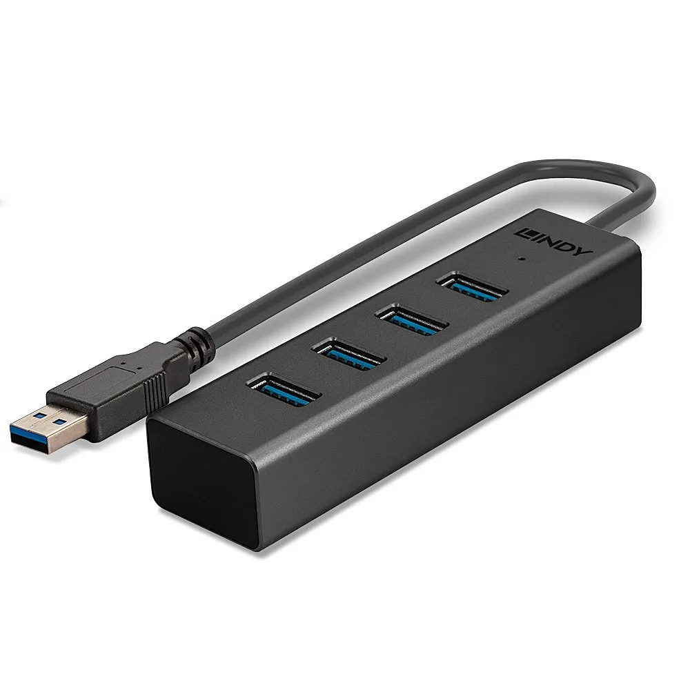 Lindy 43324 Schnittstellen-Hub USB 3.2 Gen 1 (3.1 Gen 1) Type-A 5000 Mbit/s Schwarz – Bild 5
