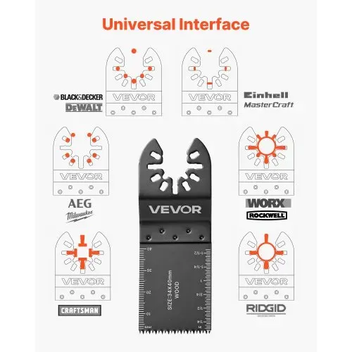 VEVOR 160 Stk.Oszillierwerkzeug Zubehör Set, Multitool Zubehör Inkl. 36 Oszillierender Sägeblätter 2 Schleifpads 2 Schaber 120 Schleifpapiere, Mehrfachwerkzeug Zubehör für Holz Kunststoff & Metall – Bild 2