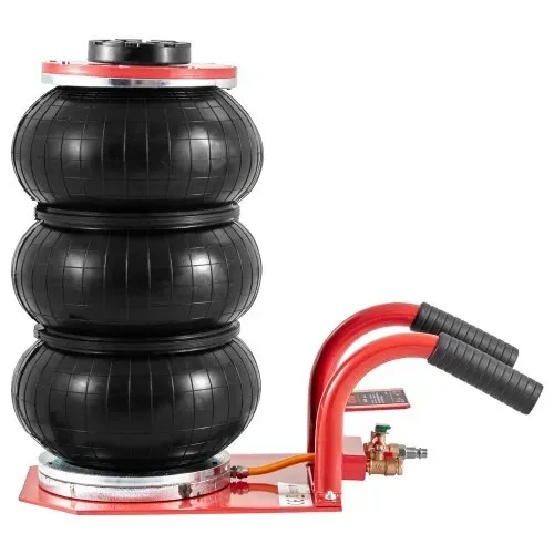 VEVOR Pneumatischer Wagenheber Triple Bag Air Jack 3 t, Dreifachbeutel-Luftheber 140-450 mm Hubhöhe Airbag-Luftwagenheber, 5 Minuten Hub Luftheber mit kurzem Griff, Wagenheber Rot Arbeitssparend – Bild 10