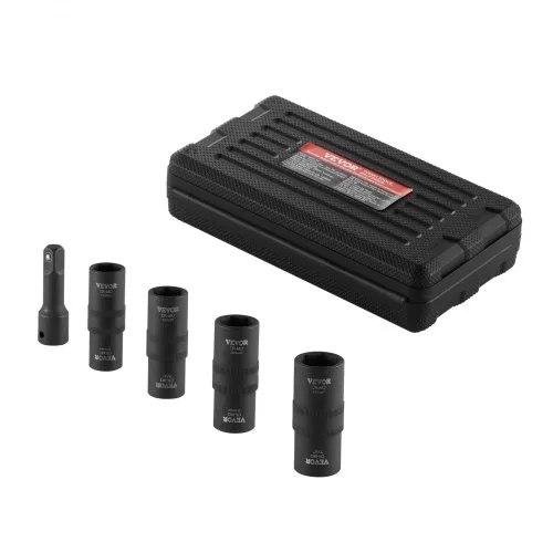 VEVOR Radmuttern Schlagsteckschlüsselsatz, 12,7 mm Antrieb, metrisch & SAE, 6-Kant-Klappsteckschlüsselsatz, insgesamt 4 Radmutterngrößen, CR-MO-Stahl-Radsteckschlüsselsatz mit Aufbewahrungskoffer VEVOR Radmuttern Schlagsteckschlüsselsatz, 12,7 mm Antrieb, metrisch & SAE, 6-Kant-Klappsteckschlüsselsatz, insgesamt 4 Radmutterngrößen, CR-MO-Stahl-Radsteckschlüsselsatz mit Aufbewahrungskoffer