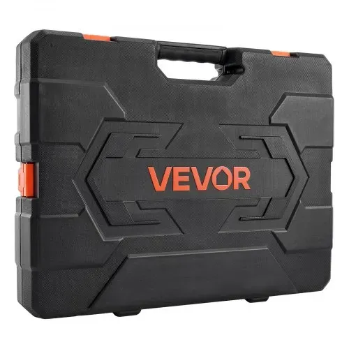 VEVOR Steckschlüsselsatz 76-tlg. 9,5-mm-Antrieb Ratschensatz, SAE und metrisch, tief und flach, Werkzeugsatz mit Zubehör und Aufbewahrungskoffer, CR-V-Legierungsstahl, für Autoreparatur – Bild 9