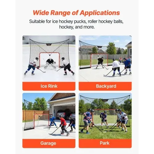 VEVOR Hockey-Torfangnetz 366 x 213 cm Nur Netz für Hockeytor-Training, Robustes Ersatznetz mit Erweiterter Abdeckung, Leicht und Tragbar, Hockeytornetz für Jugendliche und Erwachsene – Bild 5