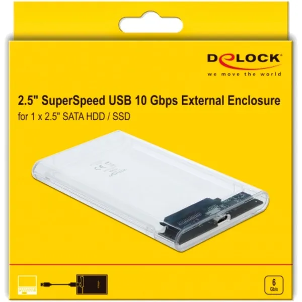Externes Gehäuse für 2.5" SATA HDD / SSD mit SuperSpeed USB 10 Gbps (USB 3.1 Gen 2), Laufwerksgehäuse – Bild 5