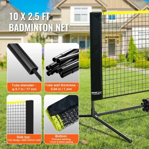 VEVOR 3m Badminton Netz Set Outdoor Tragbare Volleyball Pickleball Tennis Netz – Bild 3