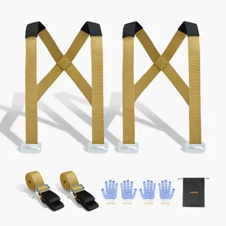 VEVOR Umzugsgurte, unterstützt bis zu 454 kg, 2-Personen-Hebe- & Transportsystem mit 2 Gurten & 2 Traggurten, verstellbare Hebe-Schultergurte zum Bewegen von Möbeln, Geräten &d Matratzen VEVOR Umzugsgurte, unterstützt bis zu 454 kg, 2-Personen-Hebe- & Transportsystem mit 2 Gurten & 2 Traggurten, verstellbare Hebe-Schultergurte zum Bewegen von Möbeln, Geräten &d Matratzen