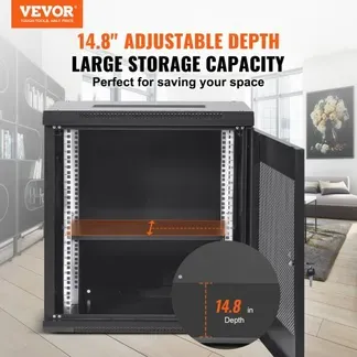 VEVOR 12U Netzwerk-Serverschrank zur Wandmontage, 39.4cm/15.5″ tief, Server-Rack-Schrankgehäuse, max. 90kg/200 lbs. Bodenmontierte Ladekapazität, mit abschließbaren Türseitenwänden, für IT-Geräte, A/V-Geräte VEVOR 12U Netzwerk-Serverschrank zur Wandmontage, 39.4cm/15.5″ tief, Server-Rack-Schrankgehäuse, max. 90kg/200 lbs. Bodenmontierte Ladekapazität, mit abschließbaren Türseitenwänden, für IT-Geräte, A/V-Geräte