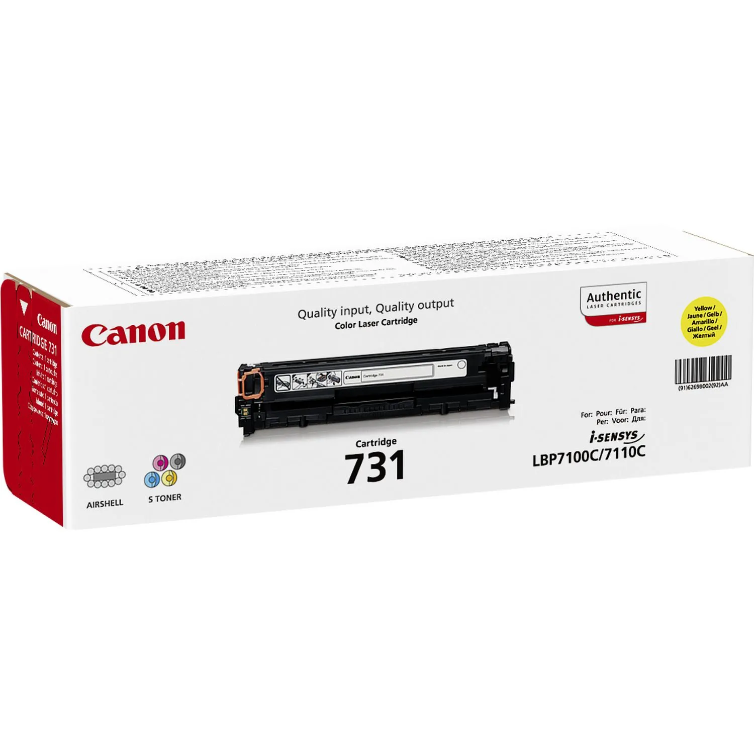 Canon 731 Tonerkartusche 1 Stück(e) Original Gelb – Bild 2