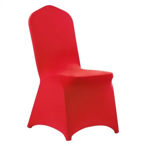 VEVOR Stuhlhussen Stuhlbezug 50 Stk. waschbarer & abnehmbarer Stuhlüberzug aus Polyester-Spandex für Hochzeitsfeiern Esszimmerbankette Restaurant, passend für Stühle (51 x 45 x 95 cm) Rot – Bild 8