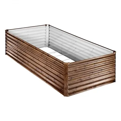 VEVOR Hochbeet Metall 240x120x62 cm, Rechteckiges Gartenbeet, Pflanzkasten-Set für Außenbereich, Gemüsebeet mit Handschuhen, Blumenbeet, Pflanzbeet, Pflanzkübel, Frühbeet für Blumen & Gemüse – Bild 10