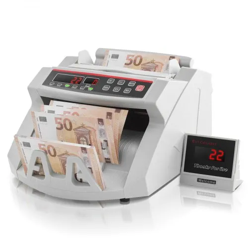 VEVOR FJ0288 Geldzählmaschine Weiß mit Echtheitprüfung, Banknotenzähler 1000 Stück/min mit UV- und MG-Systemen, 7 kg mit LED-Bildschirm für Euro, Dollar, Pfund (26 x 23,5 x 17 cm) VEVOR FJ0288 Geldzählmaschine Weiß mit Echtheitprüfung, Banknotenzähler 1000 Stück/min mit UV- und MG-Systemen, 7 kg mit LED-Bildschirm für Euro, Dollar, Pfund (26 x 23,5 x 17 cm)