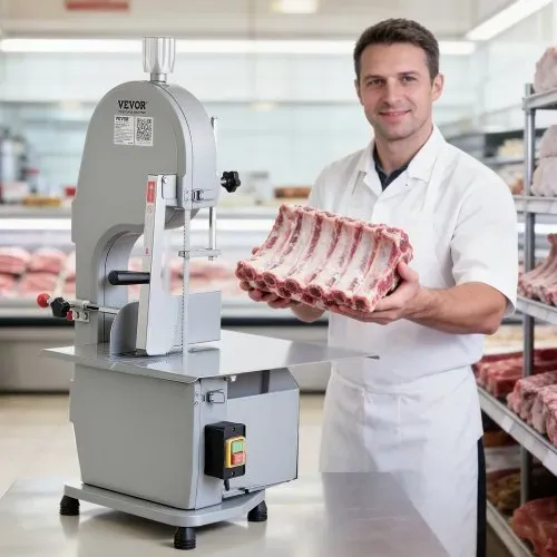 VEVOR Knochen Sägemaschine, 1500 W 300 kg/h Elektrische Knochenschneidemaschine, 490x380 mm Knochenschneidemaschine, 4-200 mm Schnittdicke Gastro-Fleischsäge, Kommerzielle Knochensäge Fleischbandsäge – Bild 7