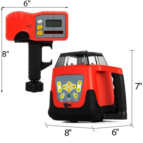 VEVOR Rotationslaser Professional Grün max Arbeitsbereich 500 m Linienlaser 360 Grad Laser höhenmesser Wasser- und staubdicht außenbereich – Bild 7