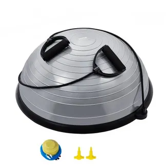 VEVOR Halb-Gymnastikball-Trainer, 584 mm Balance-Ball-Trainer, Stabilitätsball mit 300 kg Tragkraft, Yoga-Ball mit Widerstandsbändern und Fußpumpe, Kraft-Fitnessball für das Heim-Fitnessstudio, Grau VEVOR Halb-Gymnastikball-Trainer, 584 mm Balance-Ball-Trainer, Stabilitätsball mit 300 kg Tragkraft, Yoga-Ball mit Widerstandsbändern und Fußpumpe, Kraft-Fitnessball für das Heim-Fitnessstudio, Grau