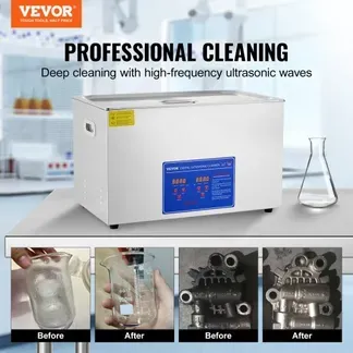 VEVOR 30 L Ultraschallreinigungsgerät Ultraschallreiniger mit Heizung 600 W Ultraschallreiniger aus Edelstahl Ultraschall Reinigungsgerät für Brillen Schmuck Zahnprothesen Münzen usw. VEVOR 30 L Ultraschallreinigungsgerät Ultraschallreiniger mit Heizung 600 W Ultraschallreiniger aus Edelstahl Ultraschall Reinigungsgerät für Brillen Schmuck Zahnprothesen Münzen usw.