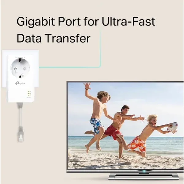 TP-Link AV1000-Gigabit-Powerline-Adapter KIT mit Steckdose – Bild 3