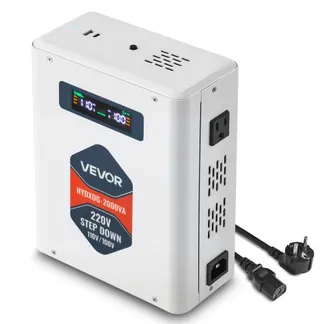 VEVOR Spannungswandler Abwärts, 2000 VA, Hochleistungs-Konverter, 220 V auf 110 V Leistungstransformator, mit 2 US-Steckdosen, USB-Ausgang, LCD-Display, Temperaturschutz, für 110-V-Geräte VEVOR Spannungswandler Abwärts, 2000 VA, Hochleistungs-Konverter, 220 V auf 110 V Leistungstransformator, mit 2 US-Steckdosen, USB-Ausgang, LCD-Display, Temperaturschutz, für 110-V-Geräte