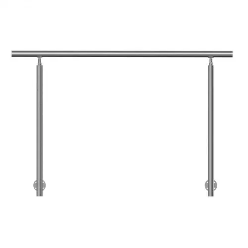 VEVOR Handläufe für Außentreppen, 150 cm langes Treppengeländer-Set, Übergangsgeländer aus Edelstahl mit Montagesatz, doppelsäulige Treppenhandläufe für Senioren, Veranda und Terrasse, seitliche Montage – Bild 8
