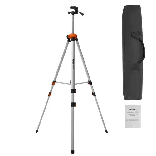 VEVOR Laser-Wasserwaagen-Stativ, ¼ x 20 Gewindehalterung, 27,36-68,11 Zoll Höhenverstellung mit integrierter Wasserwaage, leichter Laserscanner-Stativständer, einziehbare Beine, Aluminium-Stativ für stabile Messungen – Bild 8