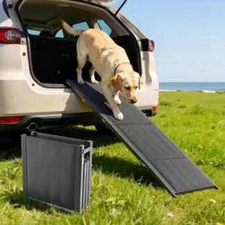 VEVOR Hunderampe, 180 x 50,8 cm, faltbare Hundeautorampen für mittelgroße & große Hunde bis 113 kg, Hundetreppe mit rutschfester Oxford-Gewebeoberfläche, tragbare Einstiegshilfe für SUV & LKW VEVOR Hunderampe, 180 x 50,8 cm, faltbare Hundeautorampen für mittelgroße & große Hunde bis 113 kg, Hundetreppe mit rutschfester Oxford-Gewebeoberfläche, tragbare Einstiegshilfe für SUV & LKW