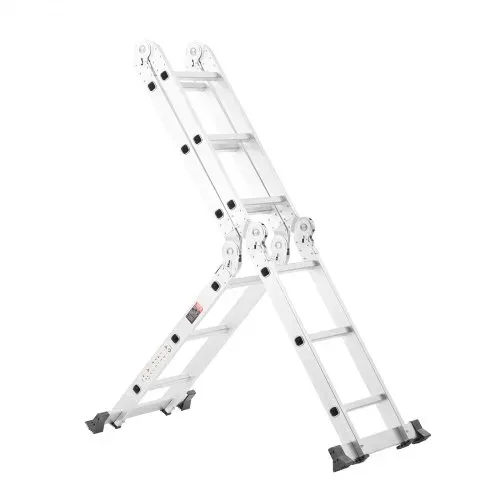 VEVOR Mehrzweckleiter, 7-in-1-Multifunktionsleiter, A-Rahmen, 3-stufige verstellbare Teleskopleiter, 3,5 m hohe Ausziehleiter, Leitergerüst, 150 kg Tragkraft für Arbeiten im Haushalt und im Freien – Bild 10
