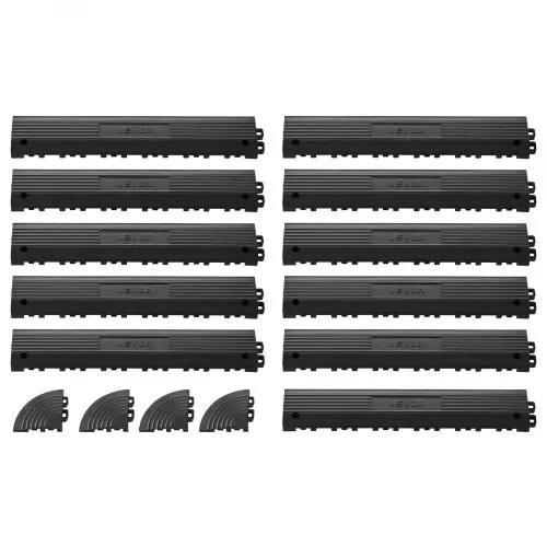 VEVOR 11 Stk. Rampenstück für Garagenboden Belag, 31 x 6 cm Auffahrrampe für Klickfliesen, PP Rampe mit 4 Eckstück Rutsch für Werkstattboden Garagenboden Klickfliesen, NUR für VEVOR Drainagematten VEVOR 11 Stk. Rampenstück für Garagenboden Belag, 31 x 6 cm Auffahrrampe für Klickfliesen, PP Rampe mit 4 Eckstück Rutsch für Werkstattboden Garagenboden Klickfliesen, NUR für VEVOR Drainagematten