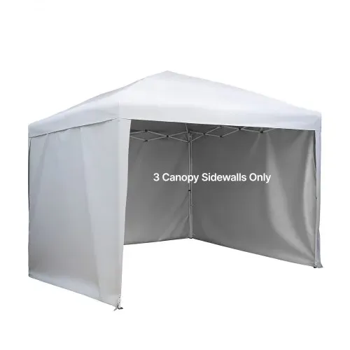 VEVOR 3x Seitenwände für Pavillon, Seitenteile für 3 x 3 m Faltpavillon, Wasserfeste Seitenplanen mit Sonnenschutz PU-Beschichtung, Seitenwand mit Reißverschluss für Outdoor-Events Marktstände, Weiß – Bild 10
